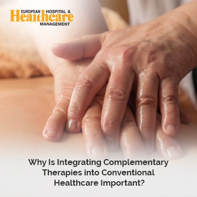 close-up of hands tells complementary therapies with conventional healthcare can improve patient care significantly