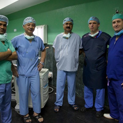 a group of doctors standing next to each other