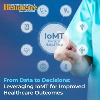 a person touching a button on a button that says from data to decision leveraging