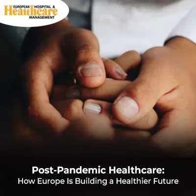 Two hands holding gently, tells post-pandemic healthcare future.
