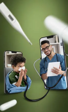 Healthcare provider caring for a patient in a warm, personalized manner, highlighting patient-centric healthcare delivery.