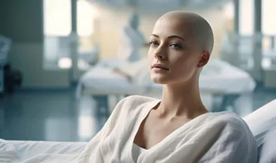 Patient receiving integrative oncology treatment in a supportive care