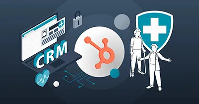 Illustration of digital transformation in healthcare with interconnected devices