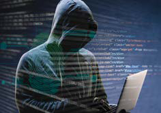 Cybersecurity concepts with a padlock over medical data files