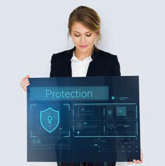 Patient data encryption process on a computer screen